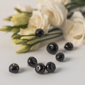 Polymer Clay Blueberries Realistic Miniature Berry Beads DIY Jewelry, Fake Food Charms, Earring & Craft Supplies