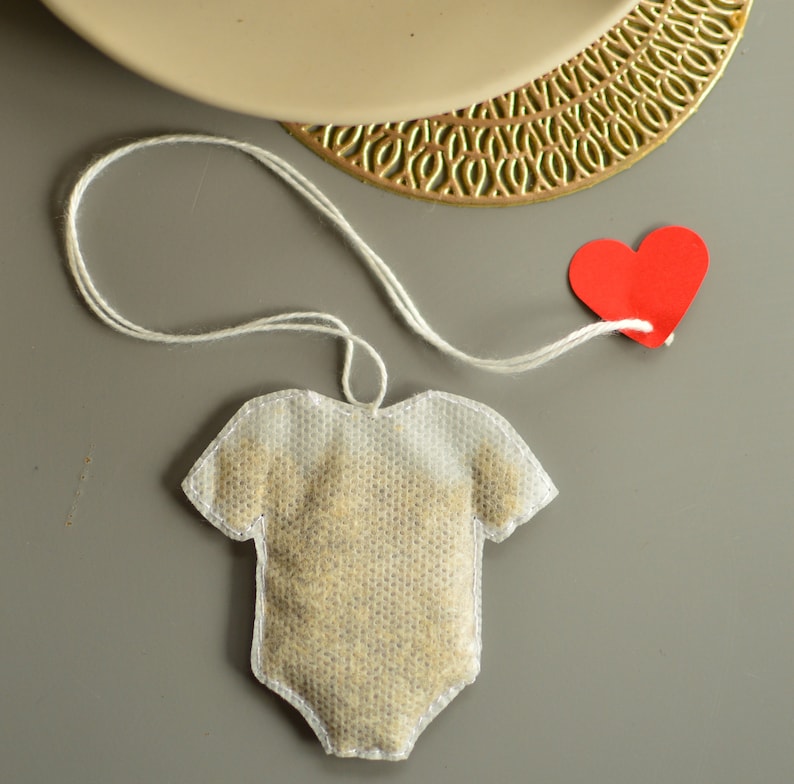 Baby Onesie Tea Bags (set of 5): Handmade Baby Shower Favors - Etsy