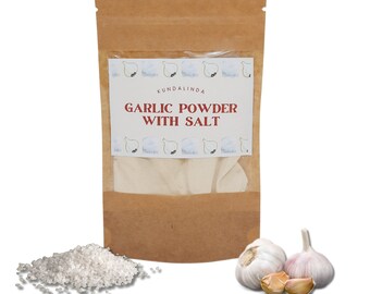 Ajo en polvo natural con sal – Mezcla de especias gourmet