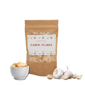 Organic Dried Garlic Flakes Slices Premium Homemade Garlic for Cooking & Seasoning Gourmet Natural Ingredient for Recipes