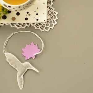 Sachets de thé en forme de colibri 5 pièces Cadeau pour femme Beau colibri