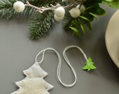 Christmas Tree Shaped Tea Bags β Organic Favor Set of 5