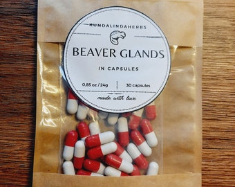 Castoreum Beaver glands in capsules 100% Natural Beaver Castoreum 30 capsules