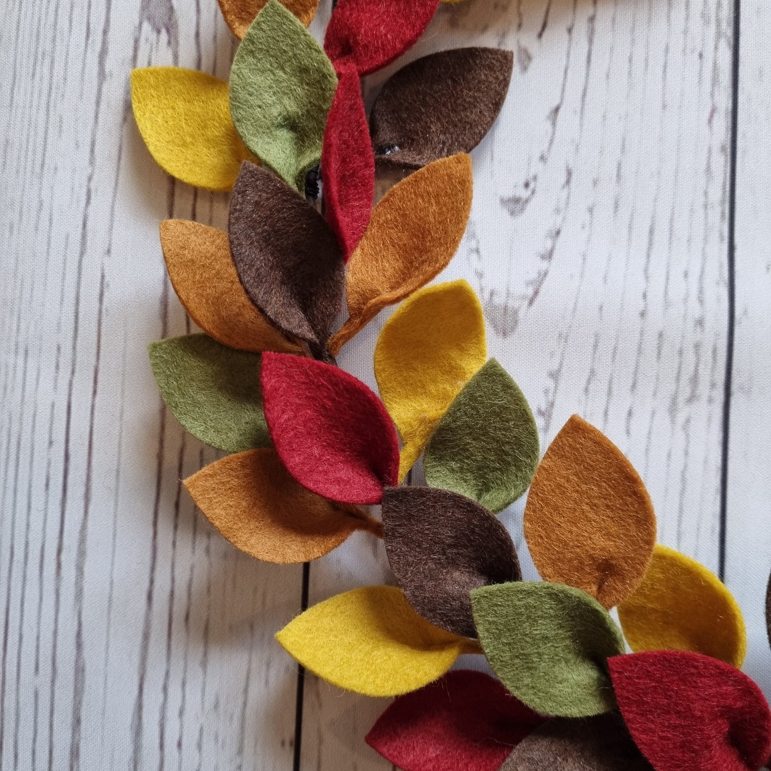 Autumn Felt Leaf Wreath Wall/Door Decoration 12 Etsy