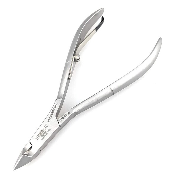 Henbor Professional Premium Surgical Stainless Steel Ergonomic 7 mm Jaw Cuticle Nippers Hand Sharpened Italy