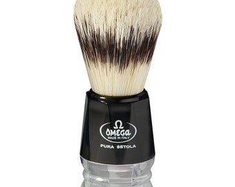 Omega Classic Pure Bristle Shaving Brush, Handcrafted in Italy