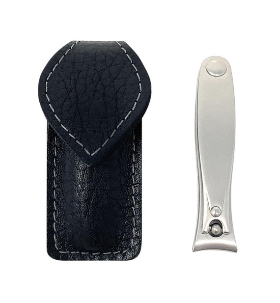 Shpitser Stainless Steel Nail Clipper 6cm German Nail Trimmer Packed with  Genuine Leather Case Black