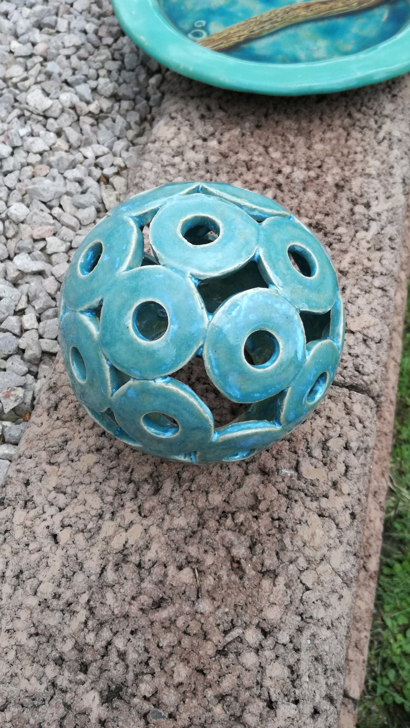 Bola de jardín de cerámica a prueba de heladas decoración | Etsy