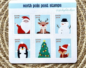 Christmas Stickers | Stamps from the North Pole, mail from Santa Claus, stickers for children