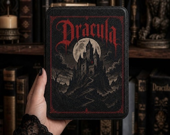 Dracula Castle Illustration Kindle Case | Gothic Literature Moonlit Cover | Horror Ebook Protector
