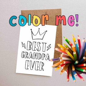 Printable Coloring Best Grandma Ever Card - Creative and Personalized Trough Coloring!