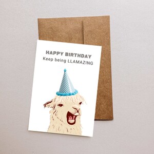 Printable Llama Birthday Card! A Heartfelt 'Happy Birthday' with a Dash of Llama Magic.