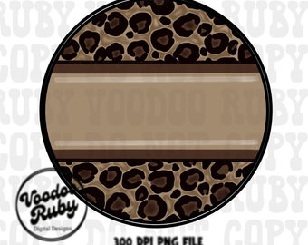 Leopard Print Background PNG Design: Hand Drawn Sublimation Clipart (Digital Download)