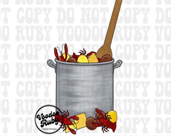 Langoesten koken png-ontwerp: afdrukbaar Cajun Louisiana (digitale download)
