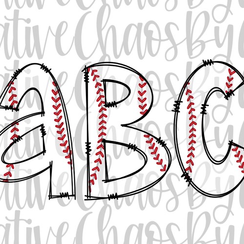 Baseball Alphabet 5 Pack Bundle PNG Sublimation Doodle - Etsy