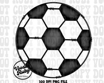 Voetbal doodle ontwerp, sublimatie handgetekende png-illustraties (digitale download)