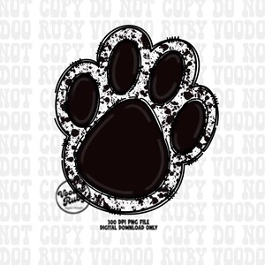 Mascote da pata preta PNG Design desenhado à mão Download digital Mascote Sublimação Preto Branco Equipe Pata Futebol DTF Imprimível Clip Art Torcida png