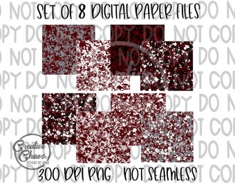 Maroon White Splatter PNG Design Digital Paper PNG Bundle Sublimation Hand Drawn Digital Download Printable DTF Maroon and Gray png