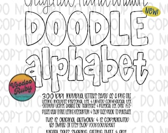White bubbles Splash Lines, Alphabet letters PNG Bundle, 10 Alpha Sets, Earthy Boho Color, Handwritten Font Alphabet PNG, Digital AlphaPacks