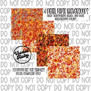 Red Gold Splatter PNG Backgrounds: Digital Paper Bundle (Digital Download)