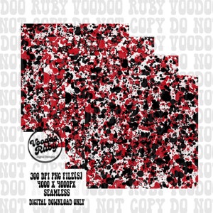 Red Black Splatter PNG: Seamless Tumbler Wrap Design (Digital Download)