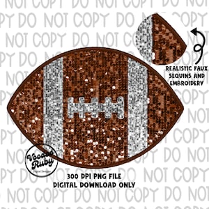 Sequin Football PNG Design Sublimation Hand Drawn Digital Download Faux Embroidery PNG Faux Sequins Patch png Printable Glitter Football DTF