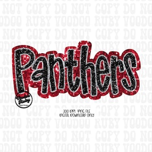 Panthers PNG-design: Glitter-paljetter (digital nedladdning)