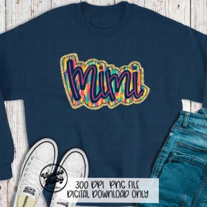 Glitter Mimi PNG Design, Sublimation Hand Drawn Digital Design ...