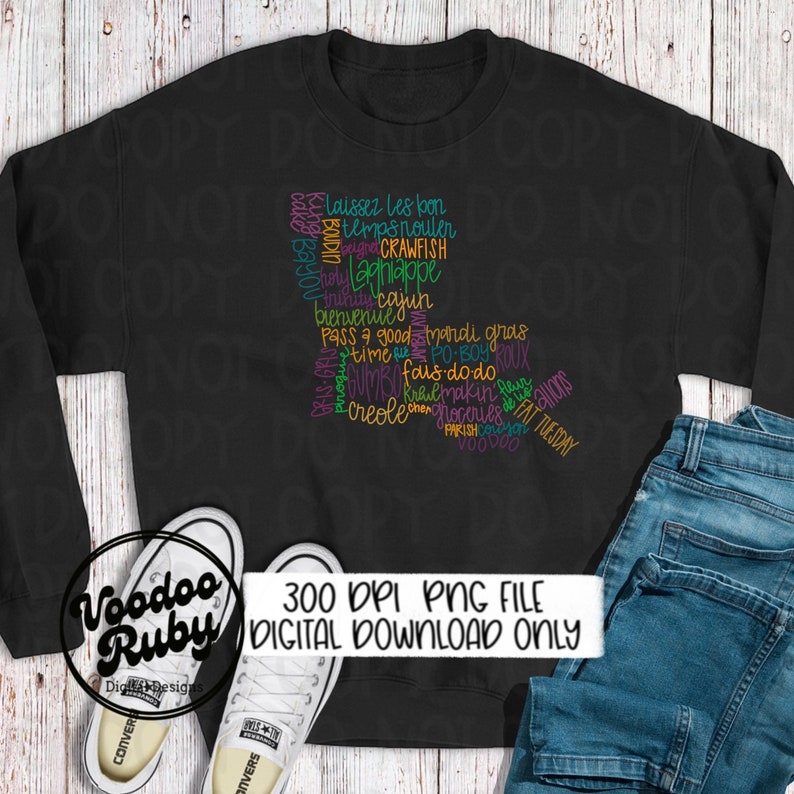 Louisiana PNG Design Cajun Words Mardi Gras Sublimation PNG Etsy