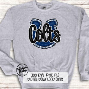 Colts Football Mascot PNG: Hand Drawn Sublimation Design (digital ...