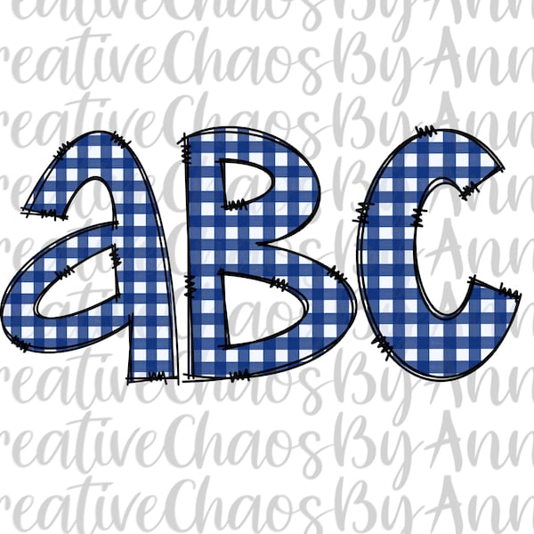 Navy Blue Printable Letters