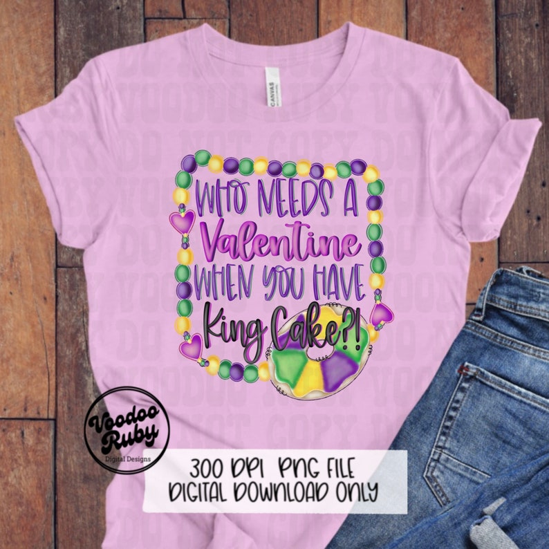 Mardi Gras PNG King Cake Sublimation Design