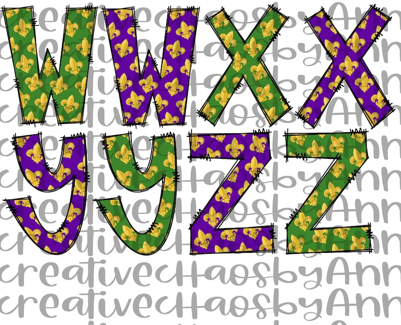 mardi gras alphabet