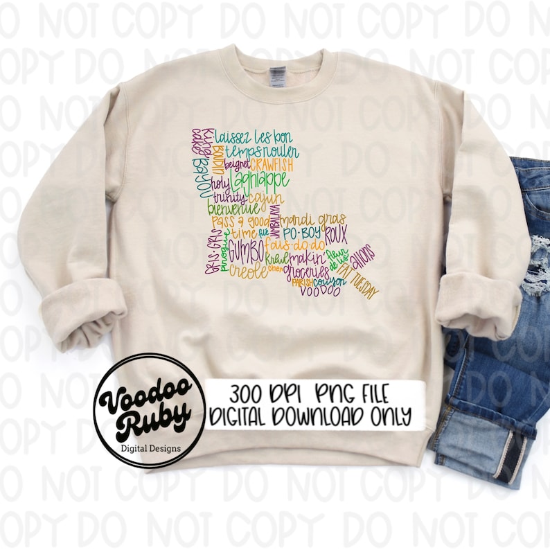 Louisiana PNG Design Cajun Words Mardi Gras Sublimation PNG Etsy