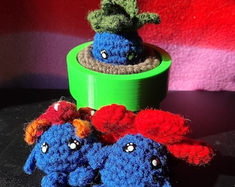 Patrón de crochet para maceta Peek-a-boo Oddish, Gloom, Vileplume *PATRÓN*