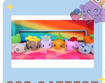 Patrón de crochet Mini Bulbasaurs ***PATRÓN PDF SOLAMENTE***