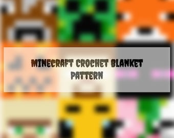 Minecraft Blanket PATTERN*C2C crochet blanket PATTERN*