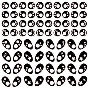 Felt eye cutting templet bundle *DIGITAL CUT FILES*