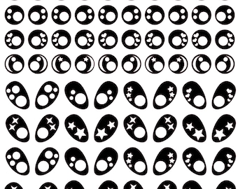 Felt eye cutting templet bundle *DIGITAL CUT FILES*
