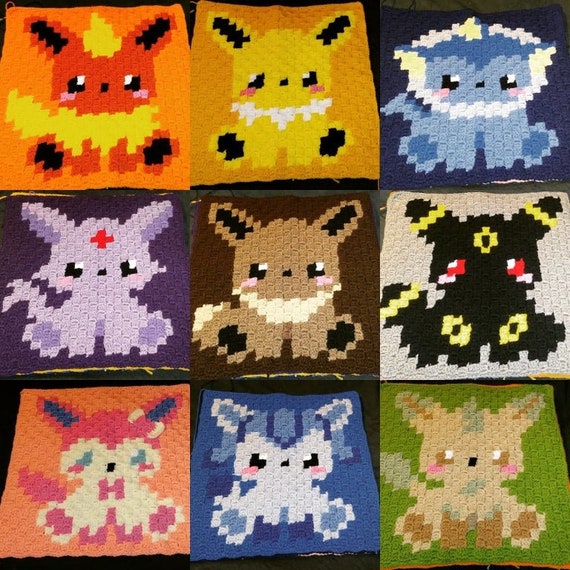 Eeveelution Blanket PATTERN ONLY Etsy Canada