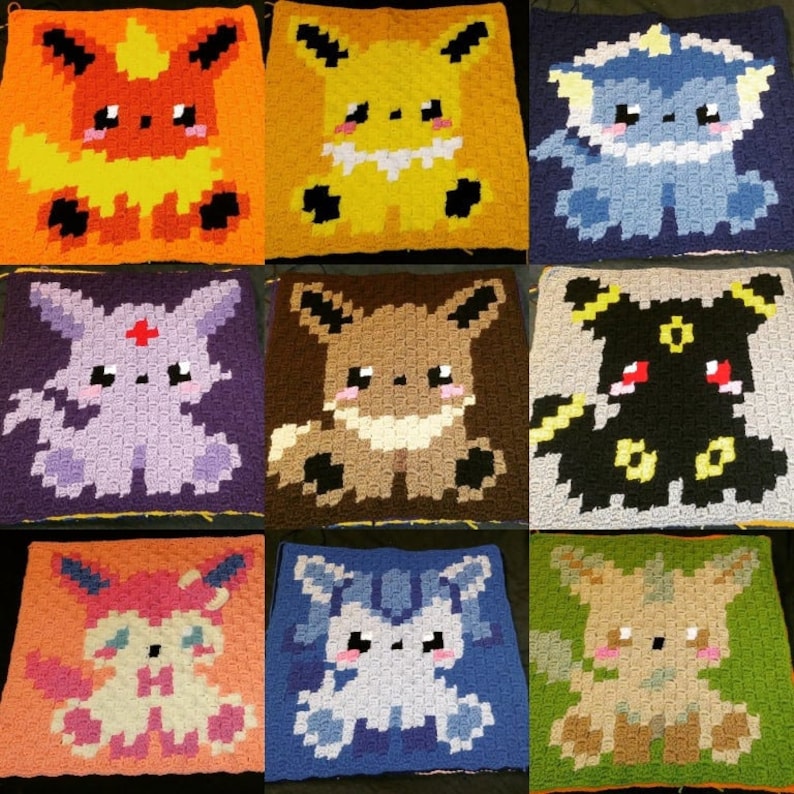 Eeveelution Blanket PATTERN ONLY image 2