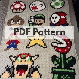 Mario Gamer Blanket *PATTERN ONLY*