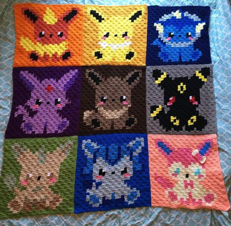 Eeveelution Blanket PATTERN ONLY image 1