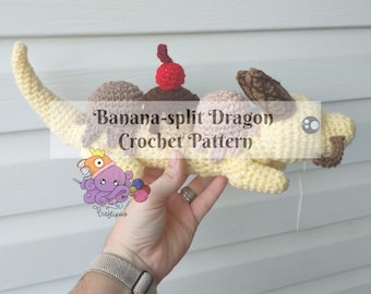 Banana Split Dragon Crochet Pattern *PDF PATTERN*