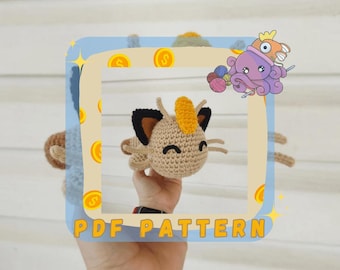 Patrón de crochet Meowth ***PATRÓN PDF***