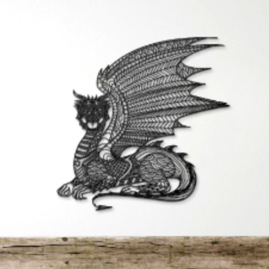 Fire Dragon Metal Wall Art Year of the Dragon Decor Etsy