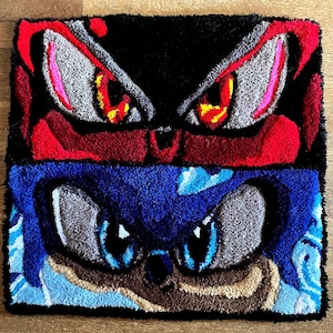 Sonic Vs Shadow Tufted Rug