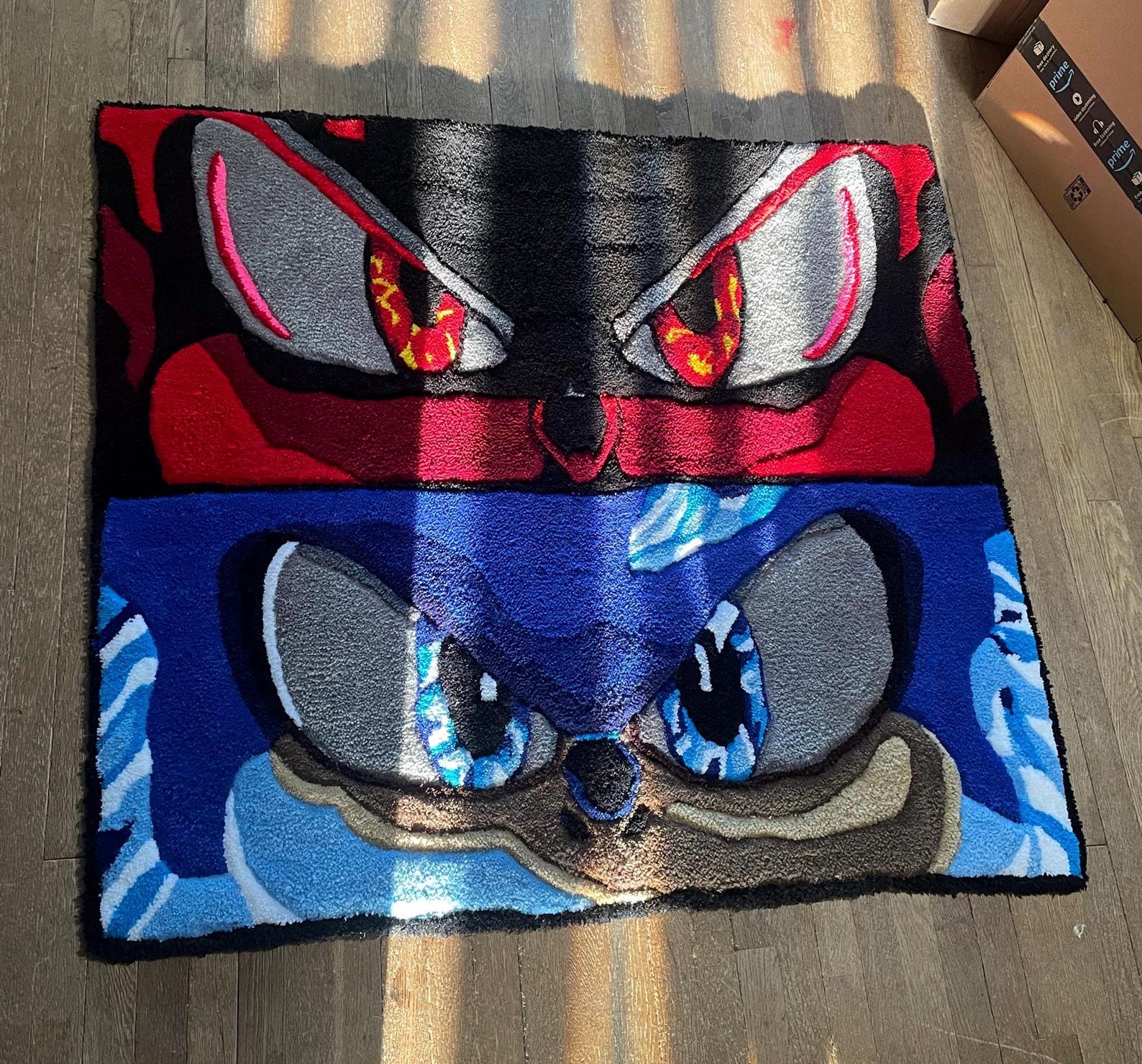 Sonic Shadow Rug Sonic Vs Shadow Tufted Rug - Etsy