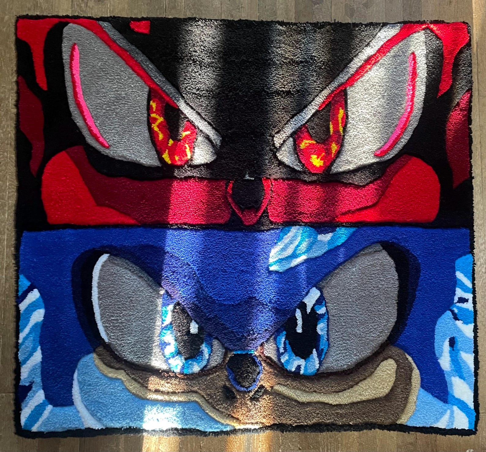 Sonic Shadow Rug Sonic Vs Shadow Tufted Rug - Etsy
