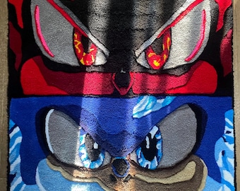 Alfombra de mechones Sonic Vs Shadow